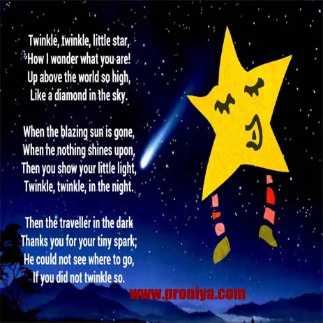 Twinkle Twinkle Little Star Poem Lyrics In English Hindi